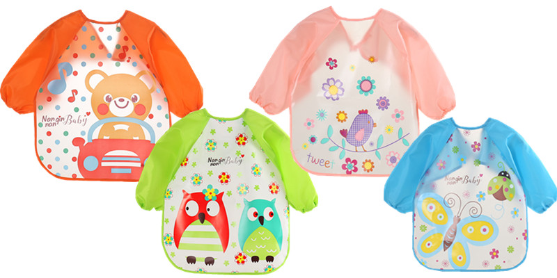 Baby's Long Sleeved Printed Polyester Bib